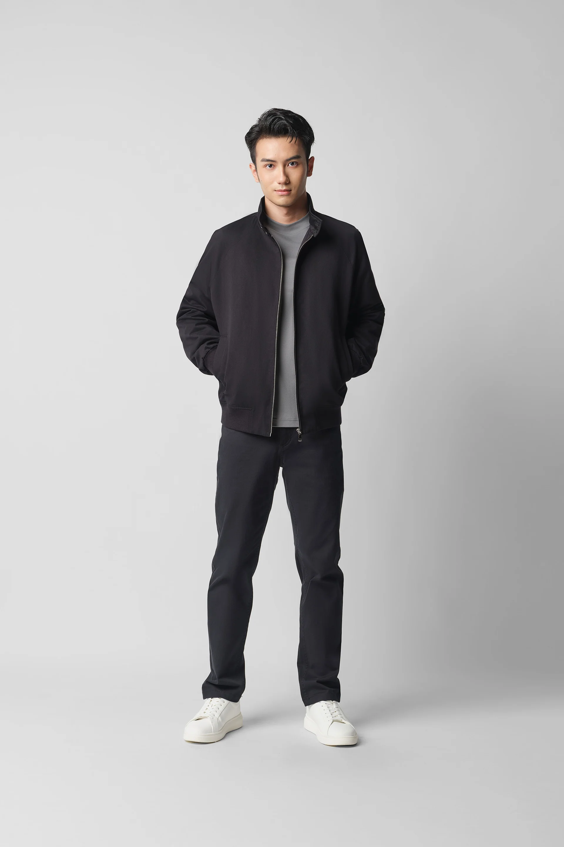 Insulated Harrington Jacket | Black BKFD01 - Image 6