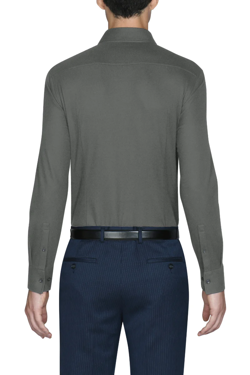 Knit Smart Shirt | Dark Grey GYE149 - Image 4