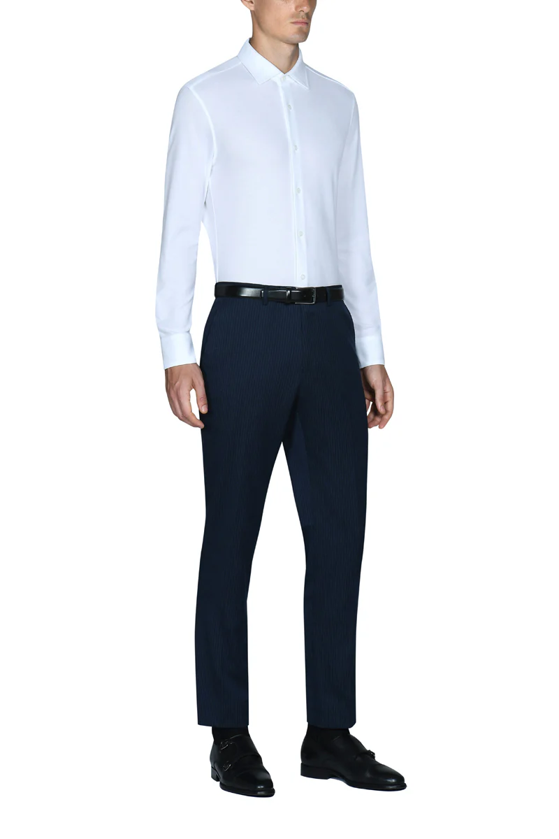 Knit Smart Shirt | White WH001Z - Image 2