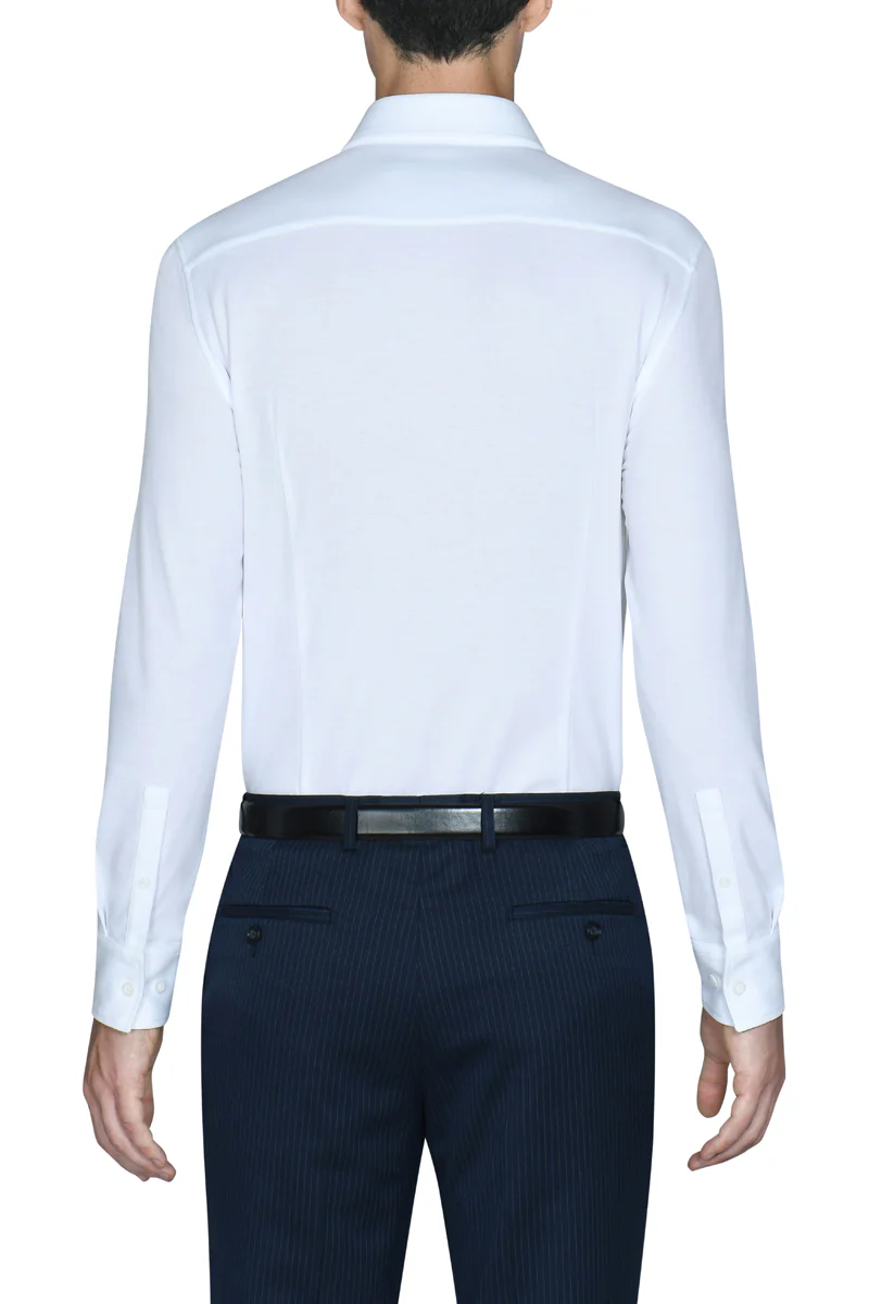 Knit Smart Shirt | White WH001Z - Image 4