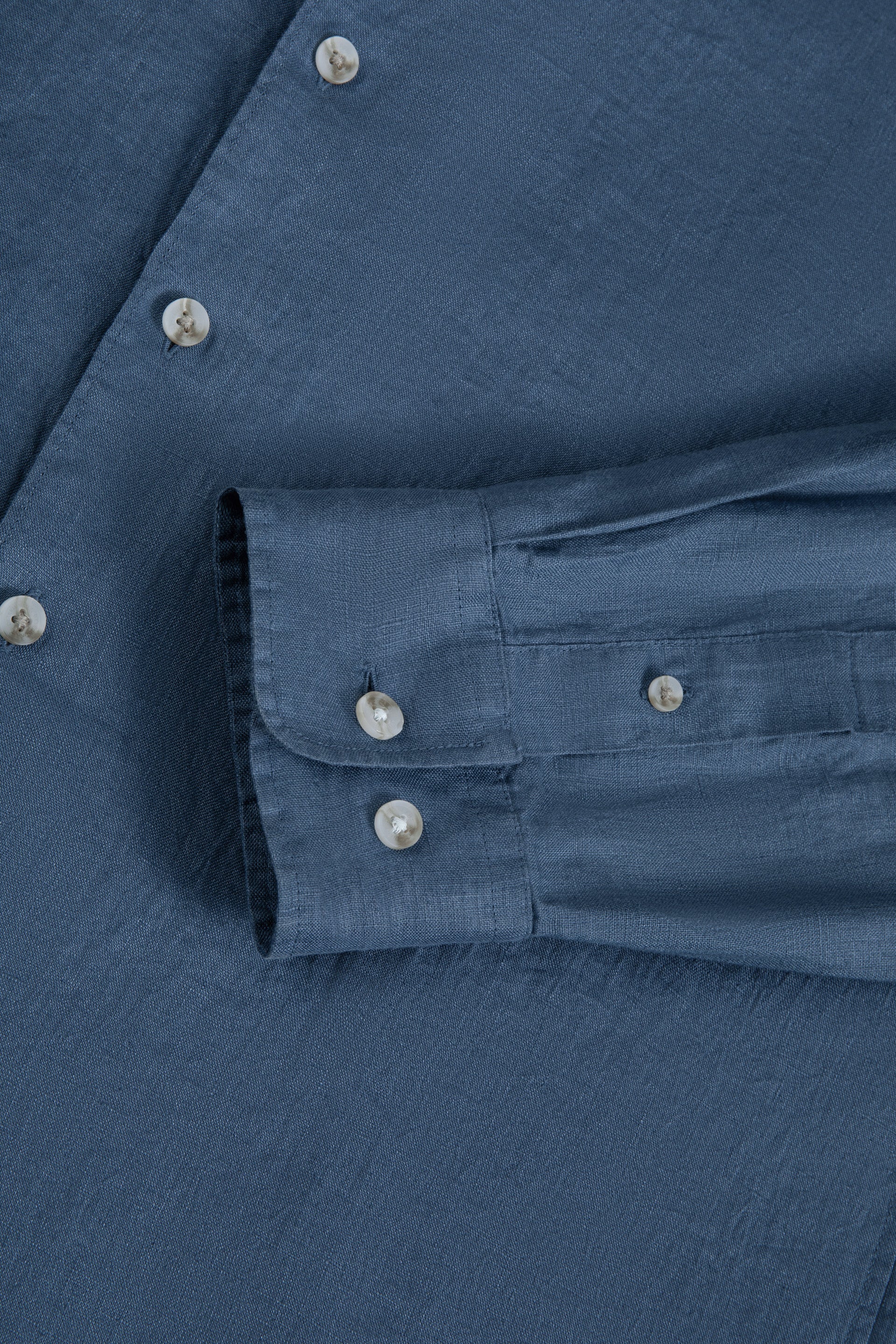 Linen Casual Shirt | Ensign Blue 25560P - Image 5