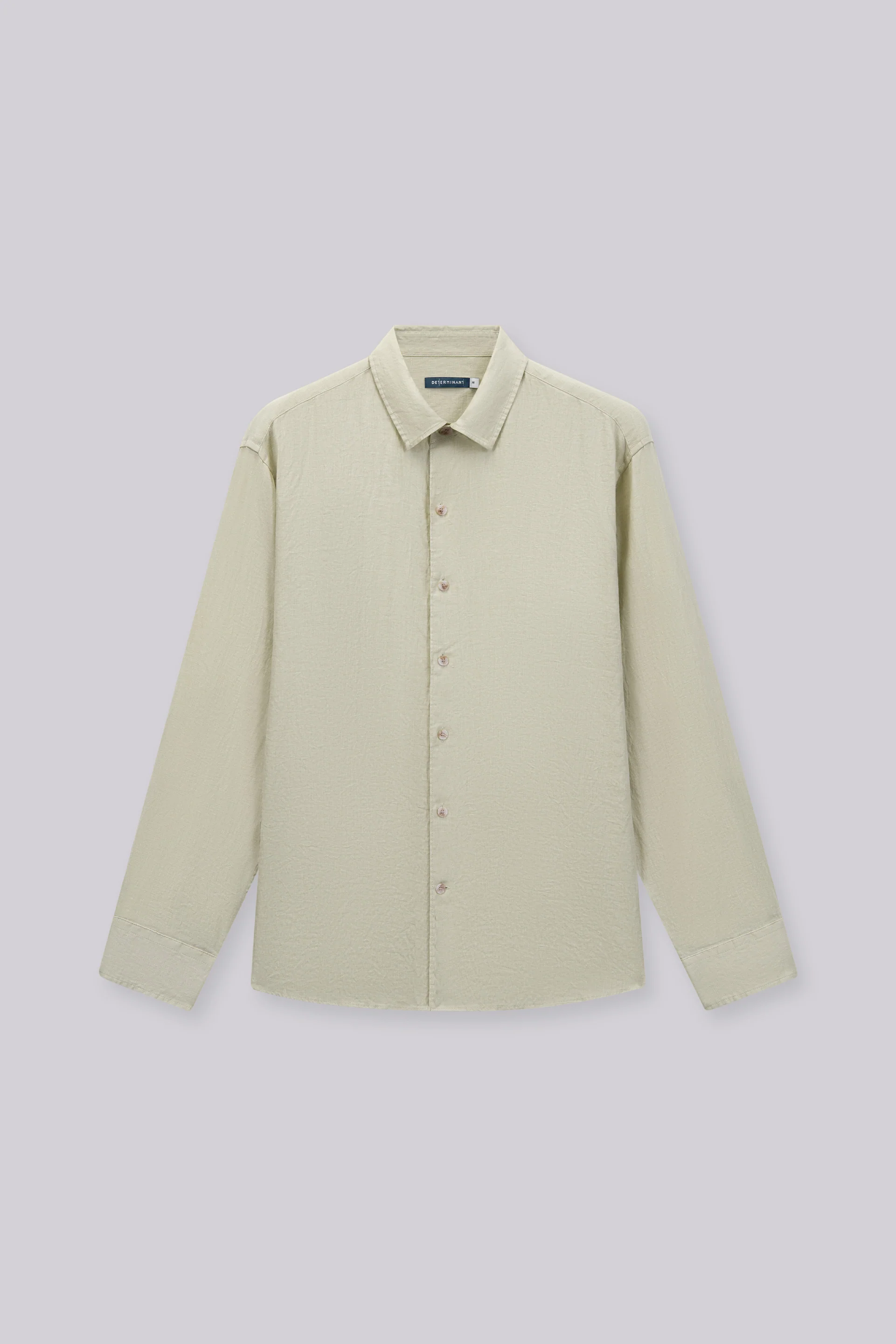Linen Casual Shirt | Khaki 25559P - Image 3