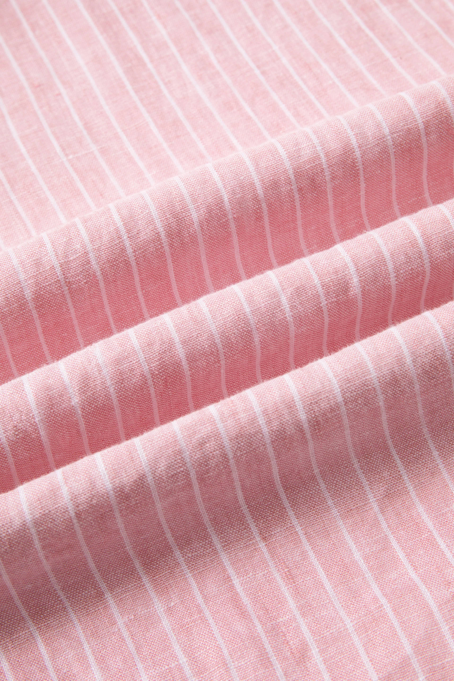 Linen Casual Shirt | Lavender Forest Stripes 25536P - Image 8