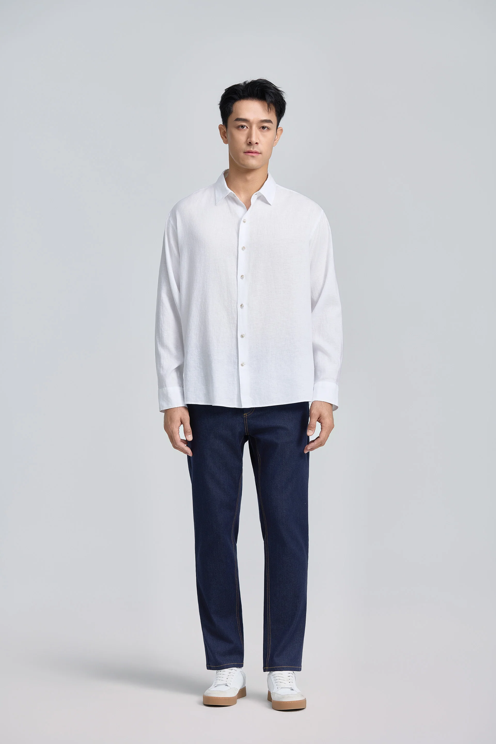 Linen Casual Shirt | White WH001Z - Image 4