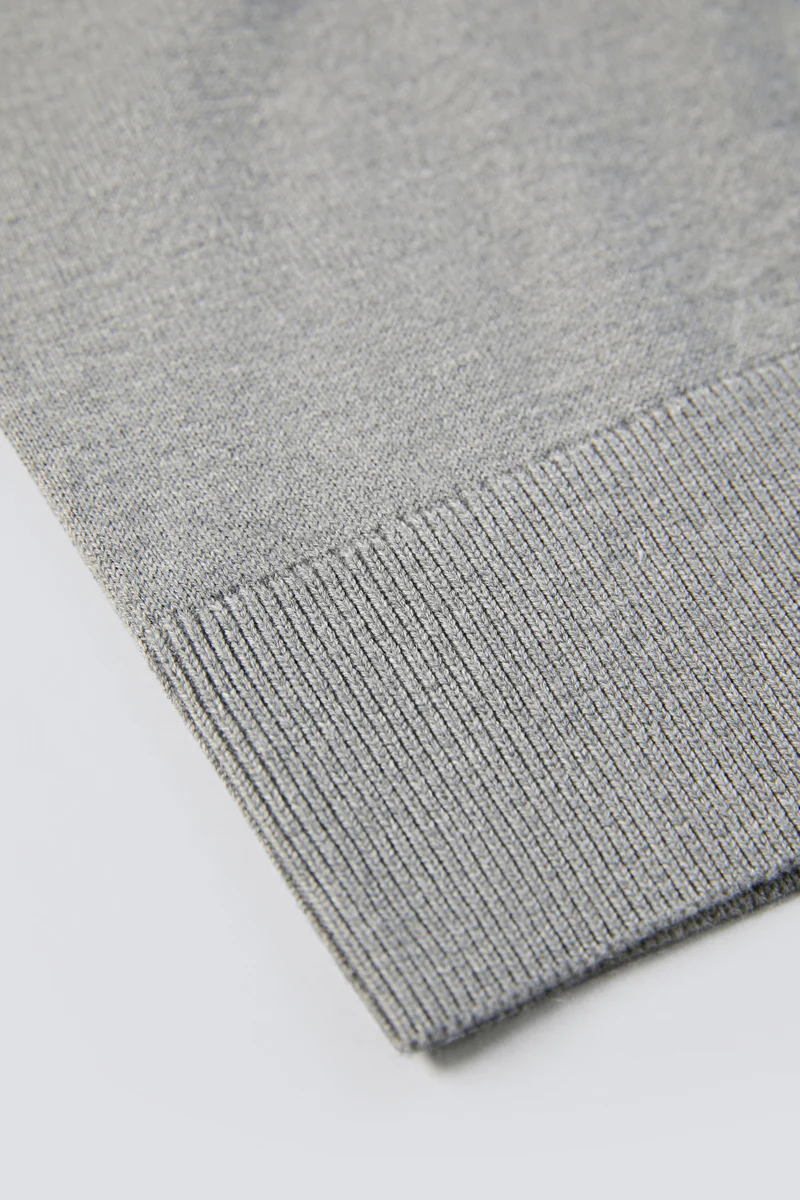Merino-Blend Crew Neck Sweater | Grey EGBC25 - Image 11