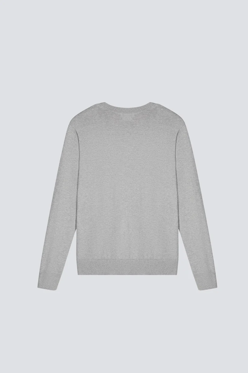 Merino-Blend Crew Neck Sweater | Grey EGBC25 - Image 8