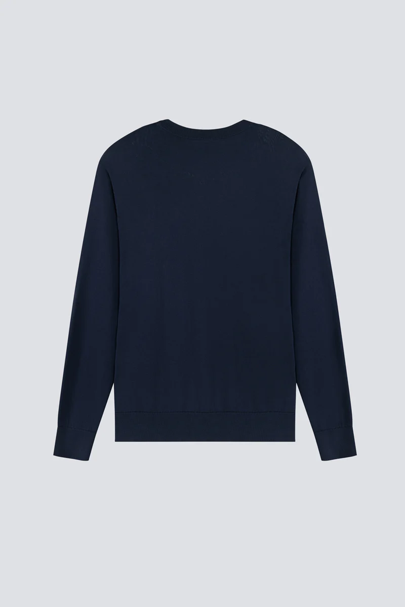 Merino-Blend Crew Neck Sweater | Navy NYYD01 - Image 10