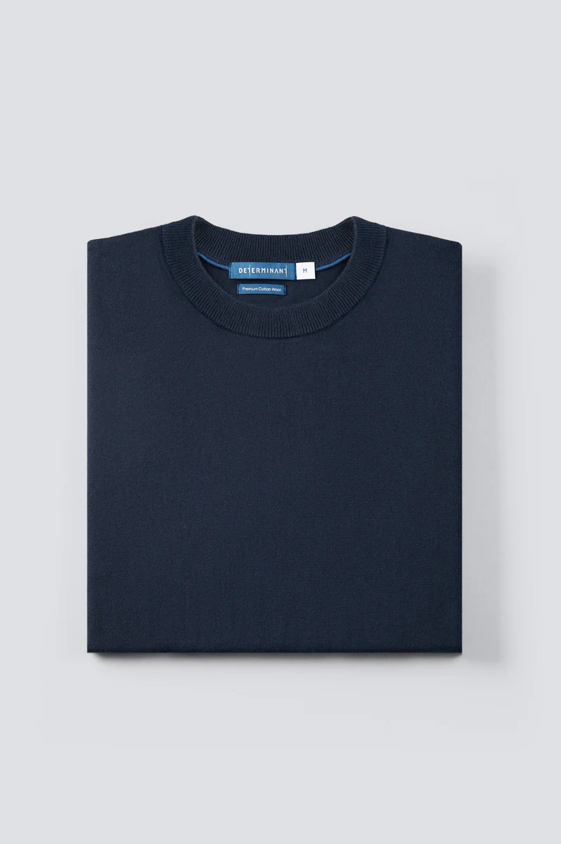 Merino-Blend Crew Neck Sweater | Navy NYYD01 - Image 11