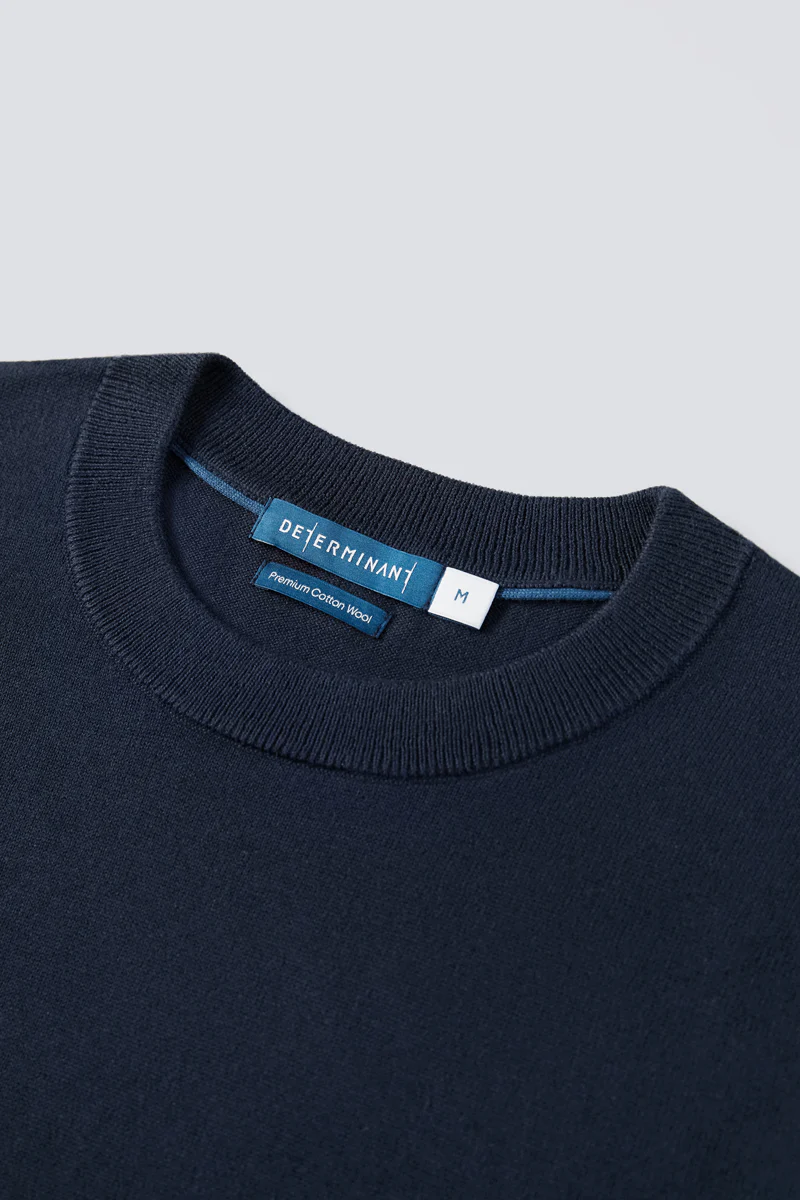 Merino-Blend Crew Neck Sweater | Navy NYYD01 - Image 6