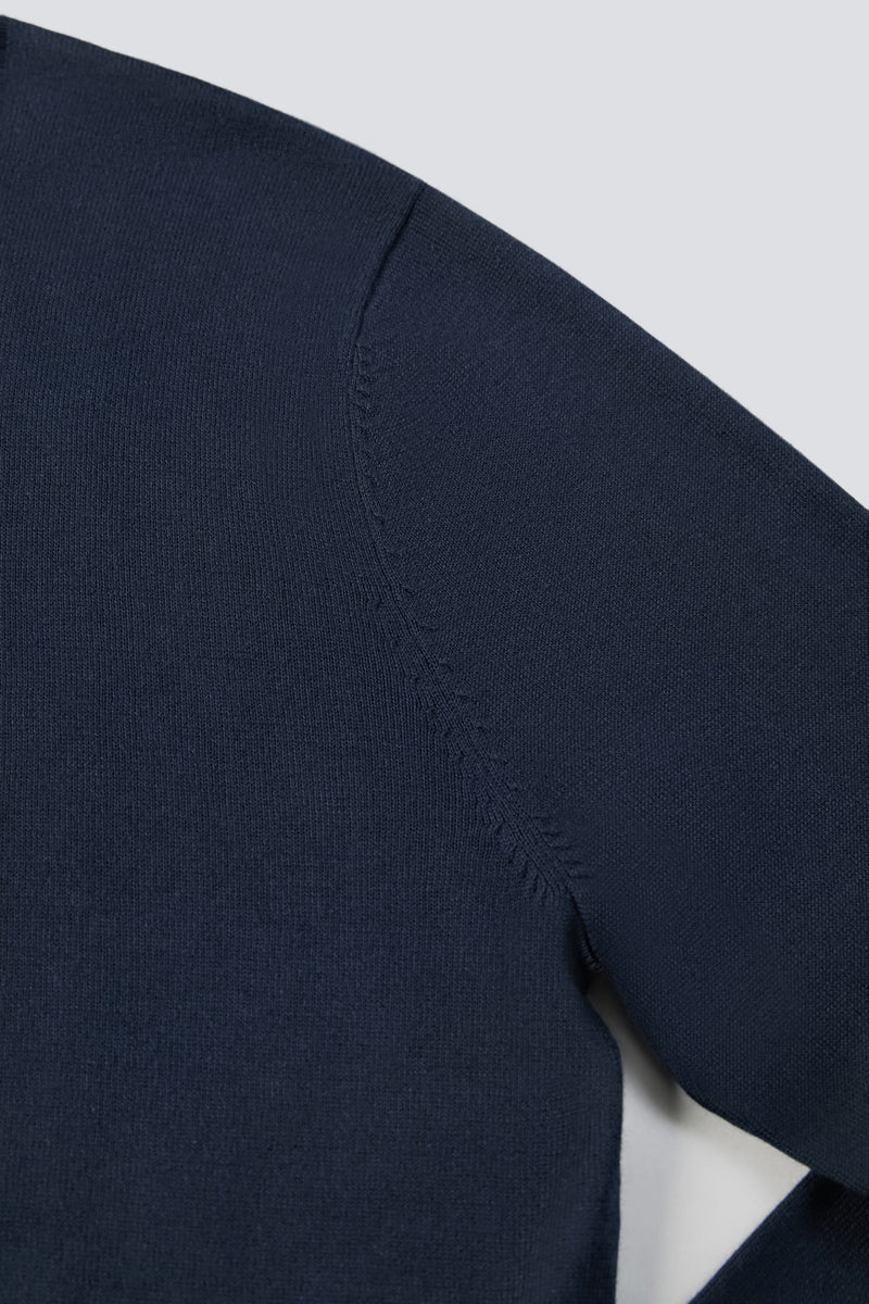 Merino-Blend Crew Neck Sweater | Navy NYYD01 - Image 7
