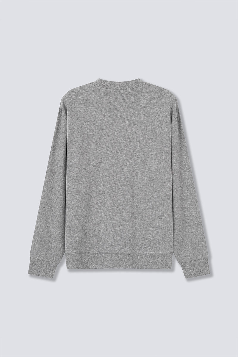 Merino-Blend French Rib Cardigan | Grey EBC054 - Image 8