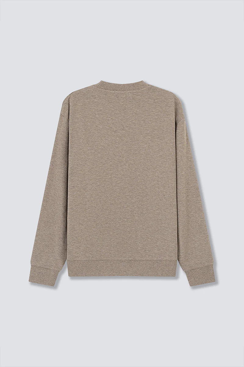 Merino-Blend French Rib Cardigan | Khaki E7W025 - Image 8