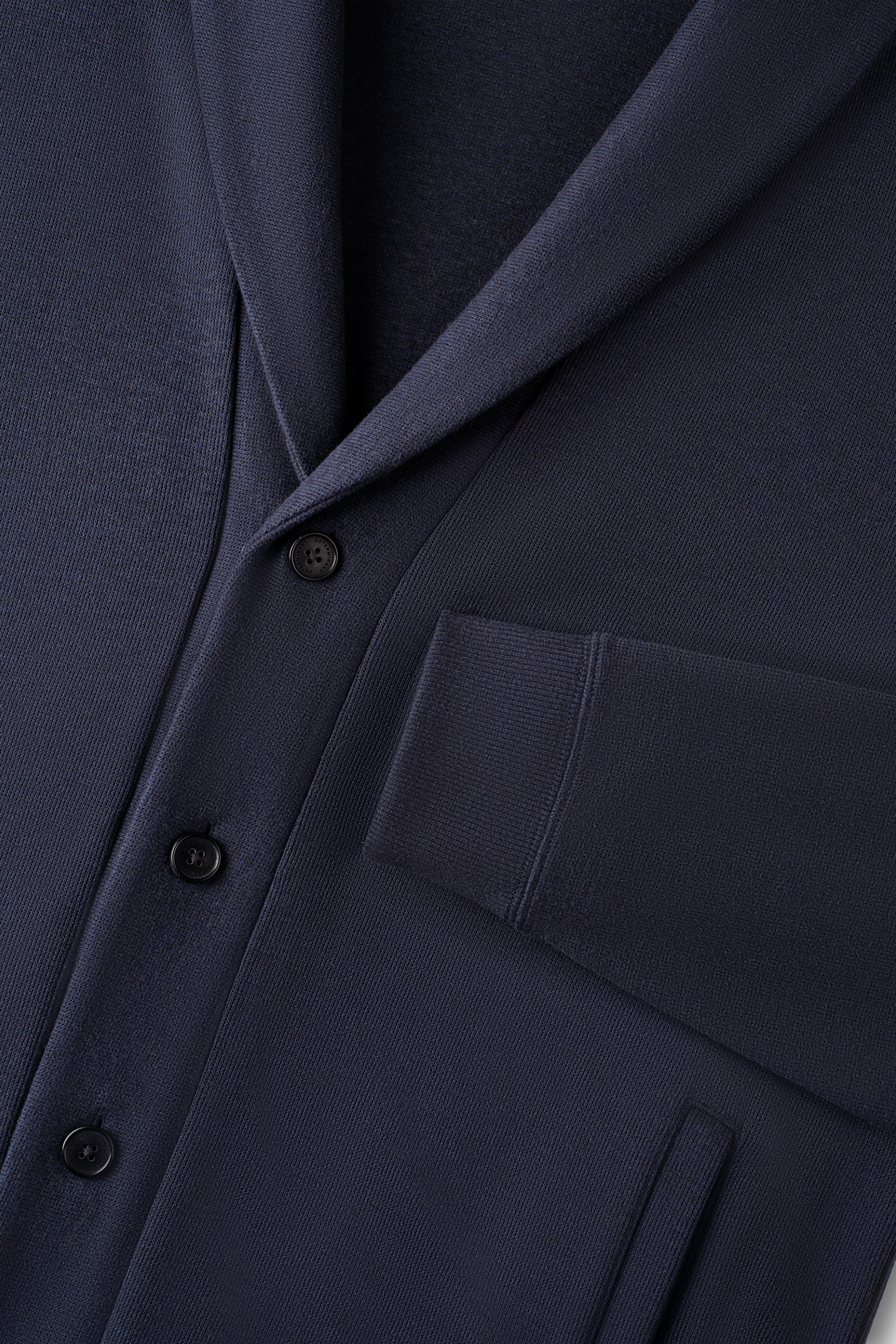 Merino-Blend French Rib Shawl Collar Cardigan | Navy EB1244 - Image 4