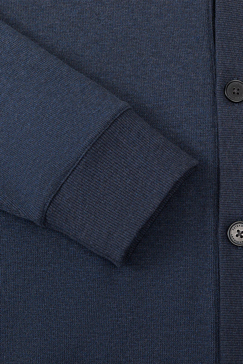 Merino-Blend French Rib Cardigan | Navy EB1244 - Image 10