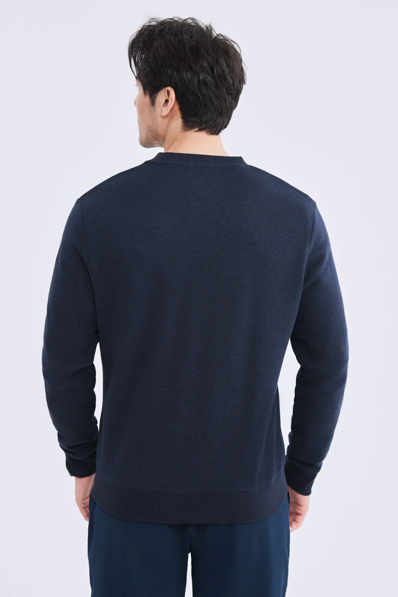 Merino-Blend French Rib Cardigan | Navy EB1244 - Image 4