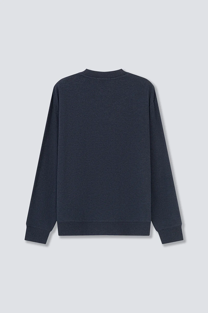 Merino-Blend French Rib Cardigan | Navy EB1244 - Image 8