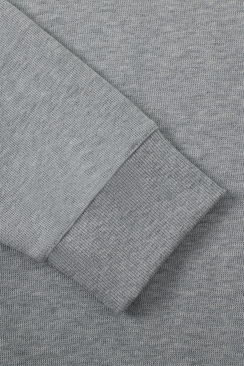 Merino-Blend French Rib Crew Neck Sweater | Grey EBC054 - Image 12