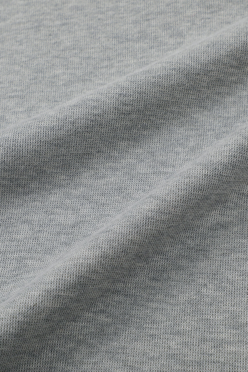 Merino-Blend French Rib Crew Neck Sweater | Grey EBC054 - Image 6