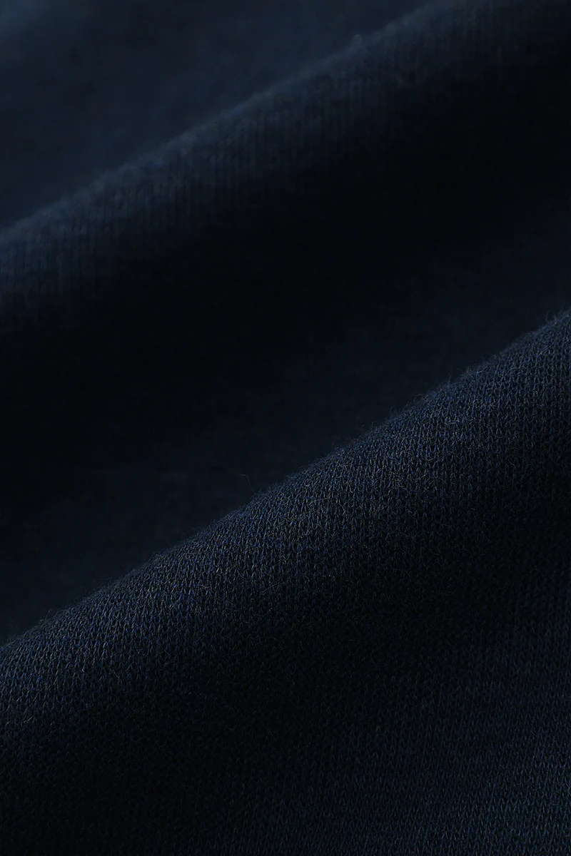 Merino-Blend French Rib Crew Neck Sweater | Navy EB1244 - Image 11