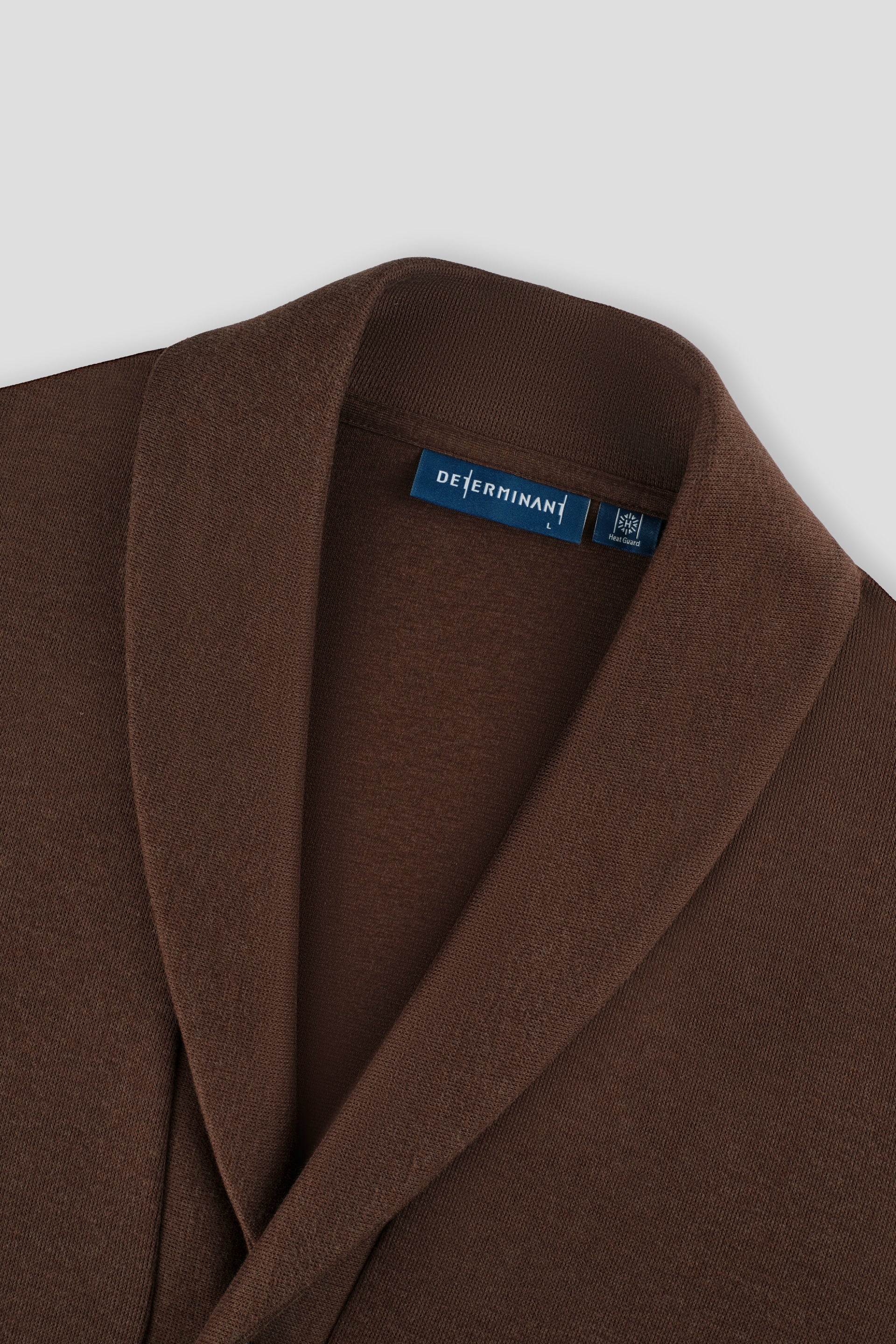 Merino-Blend French Rib Shawl Collar Cardigan | Deep Brown VE3771 - Image 2