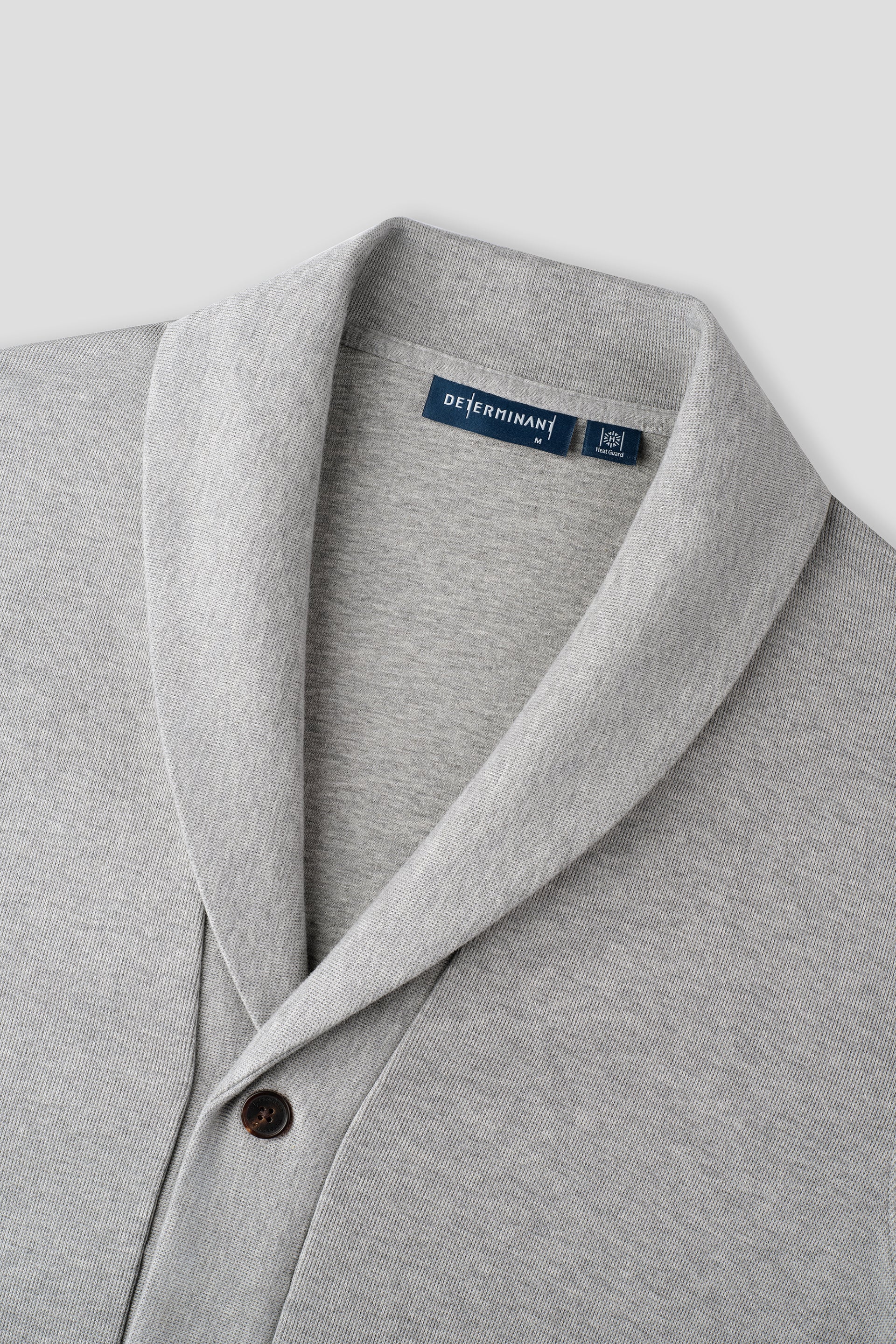 Merino-Blend French Rib Shawl Collar Cardigan | Grey EBC054 - Image 3