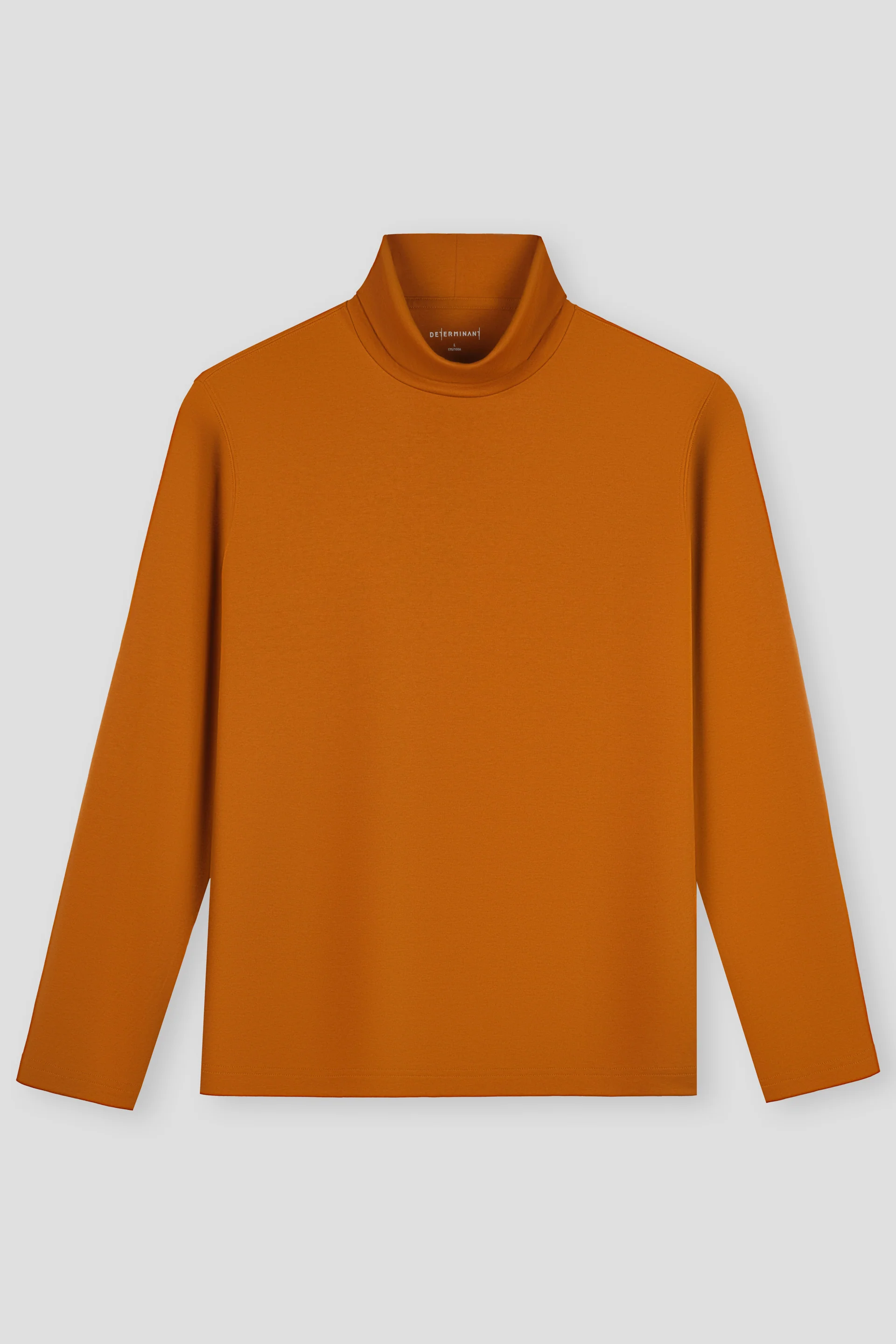 Merino-Blend Turtleneck Long Sleeve T-Shirt | Apricot Orange PT1163 - Image 2