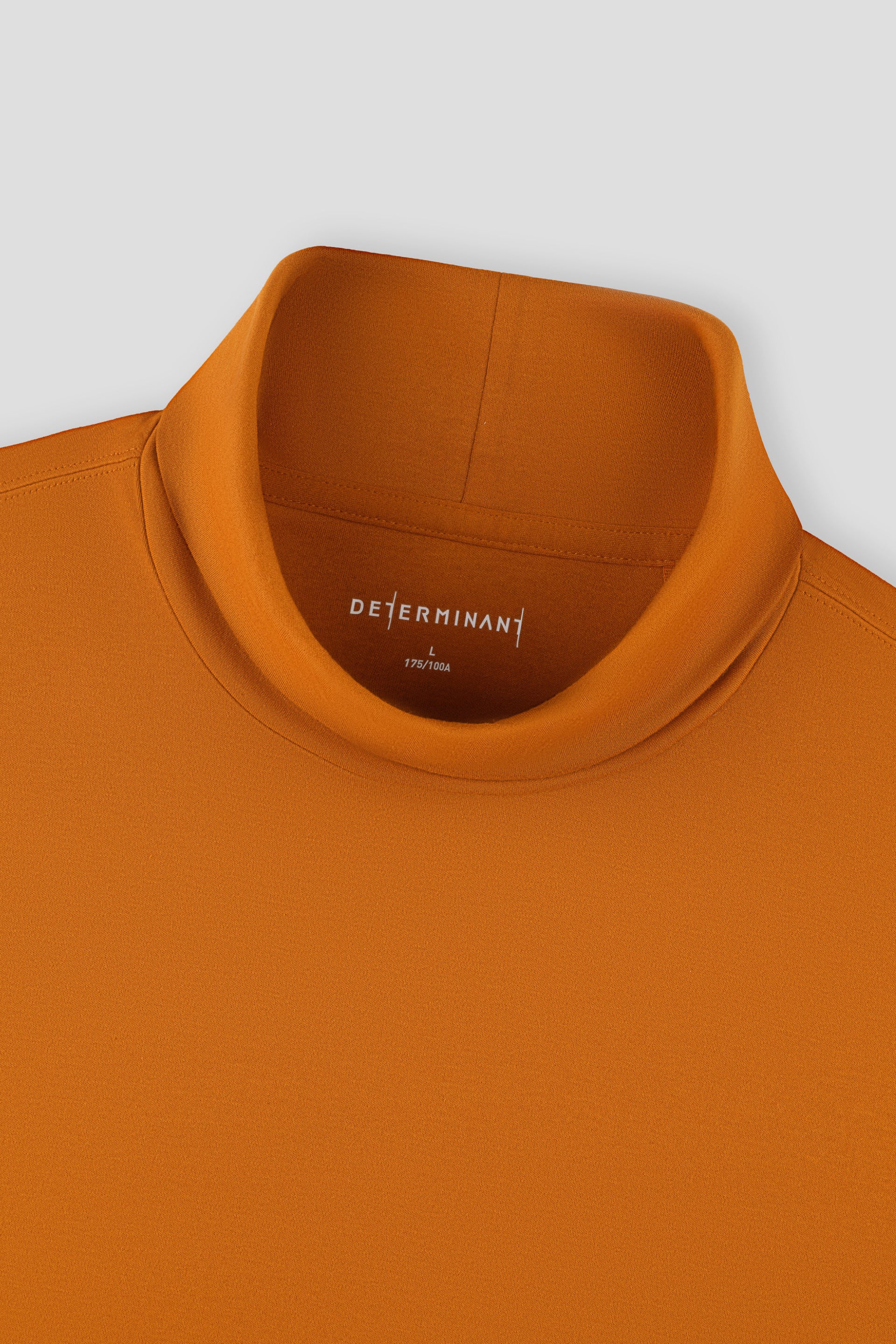 Merino-Blend Turtleneck Long Sleeve T-Shirt | Apricot Orange PT1163 - Image 3
