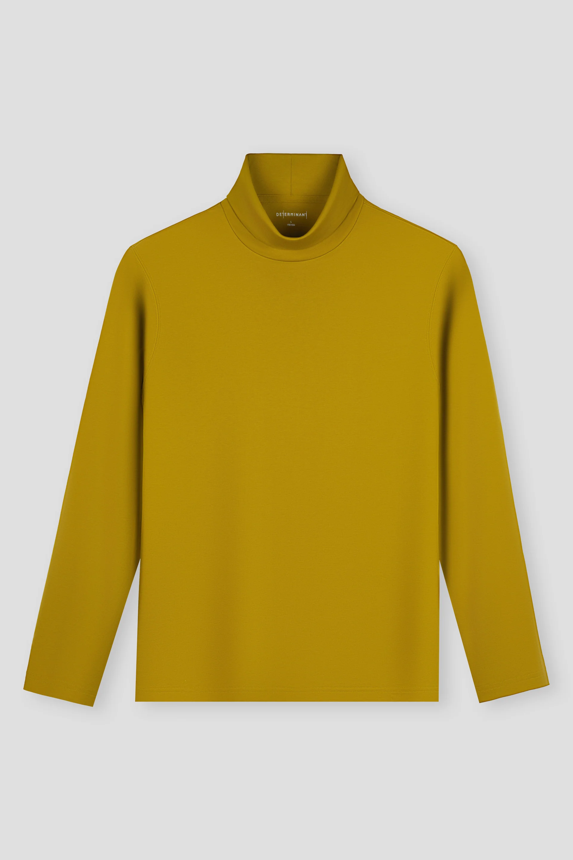 Merino-Blend Turtleneck Long Sleeve T-Shirt | Palm Yellow PT0839 - Image 2