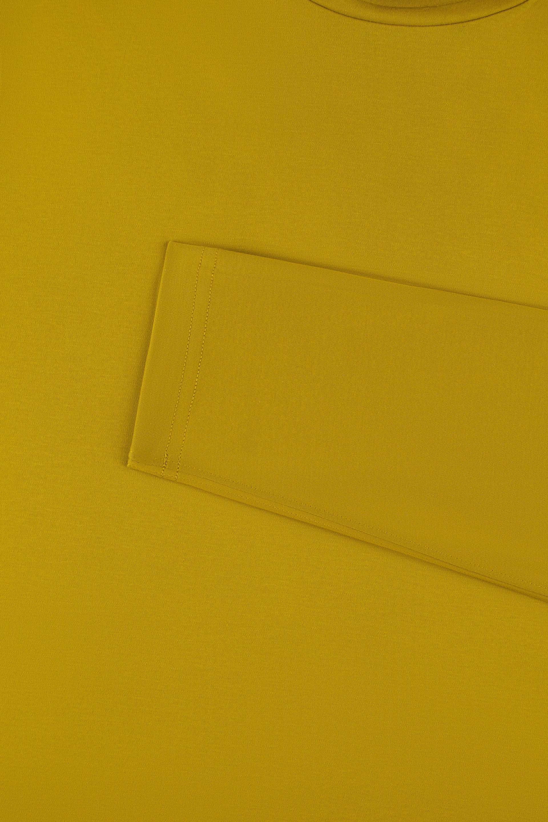 Merino-Blend Turtleneck Long Sleeve T-Shirt | Palm Yellow PT0839 - Image 4