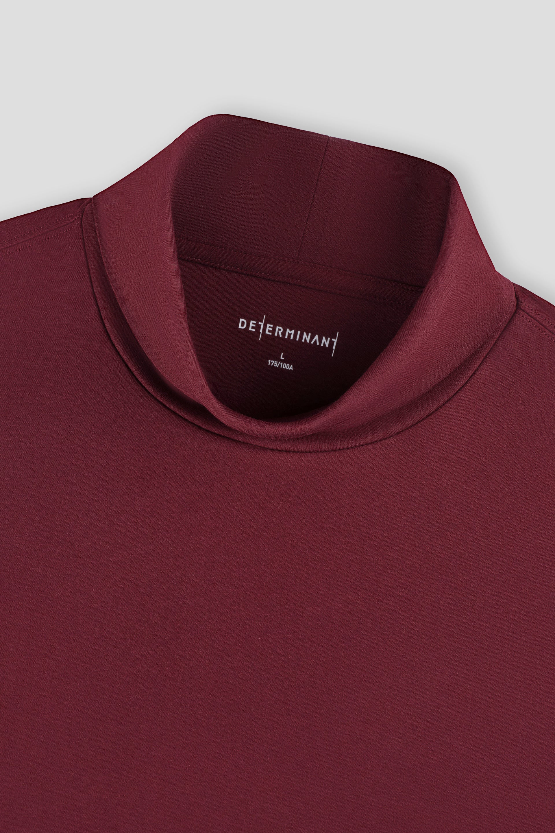 Merino-Blend Turtleneck Long Sleeve T-Shirt | Plum Burgundy PT1627 - Image 3