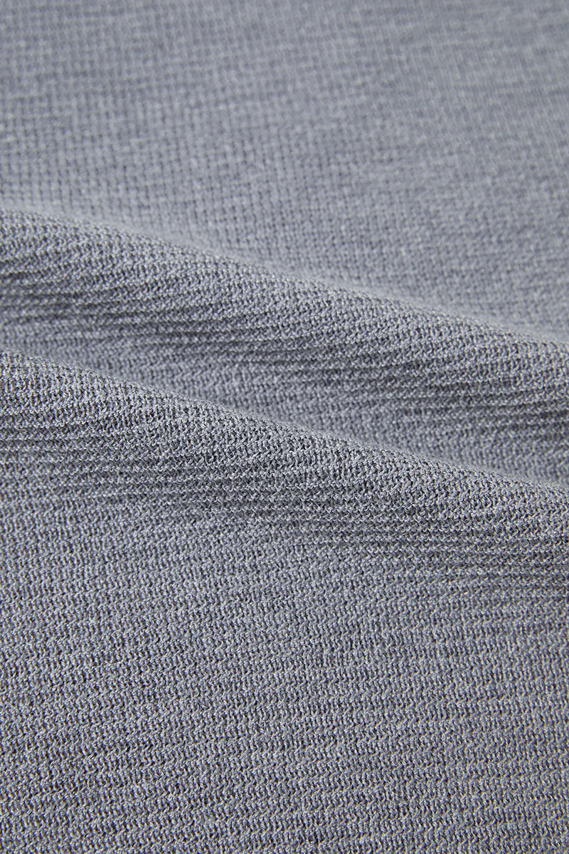 Merino Wool Crew Neck Sweater | Grey HRGY86 - Image 9