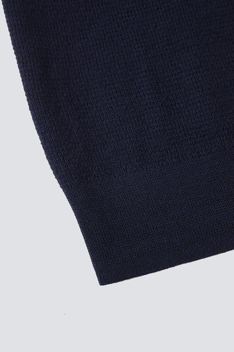 Merino Wool Crew Neck Sweater | Navy NNY030 - Image 7