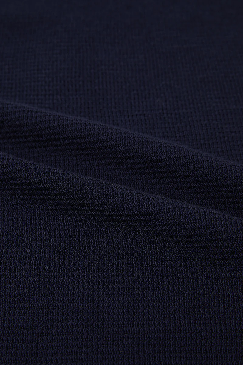 Merino Wool Crew Neck Sweater | Navy NNY030 - Image 8