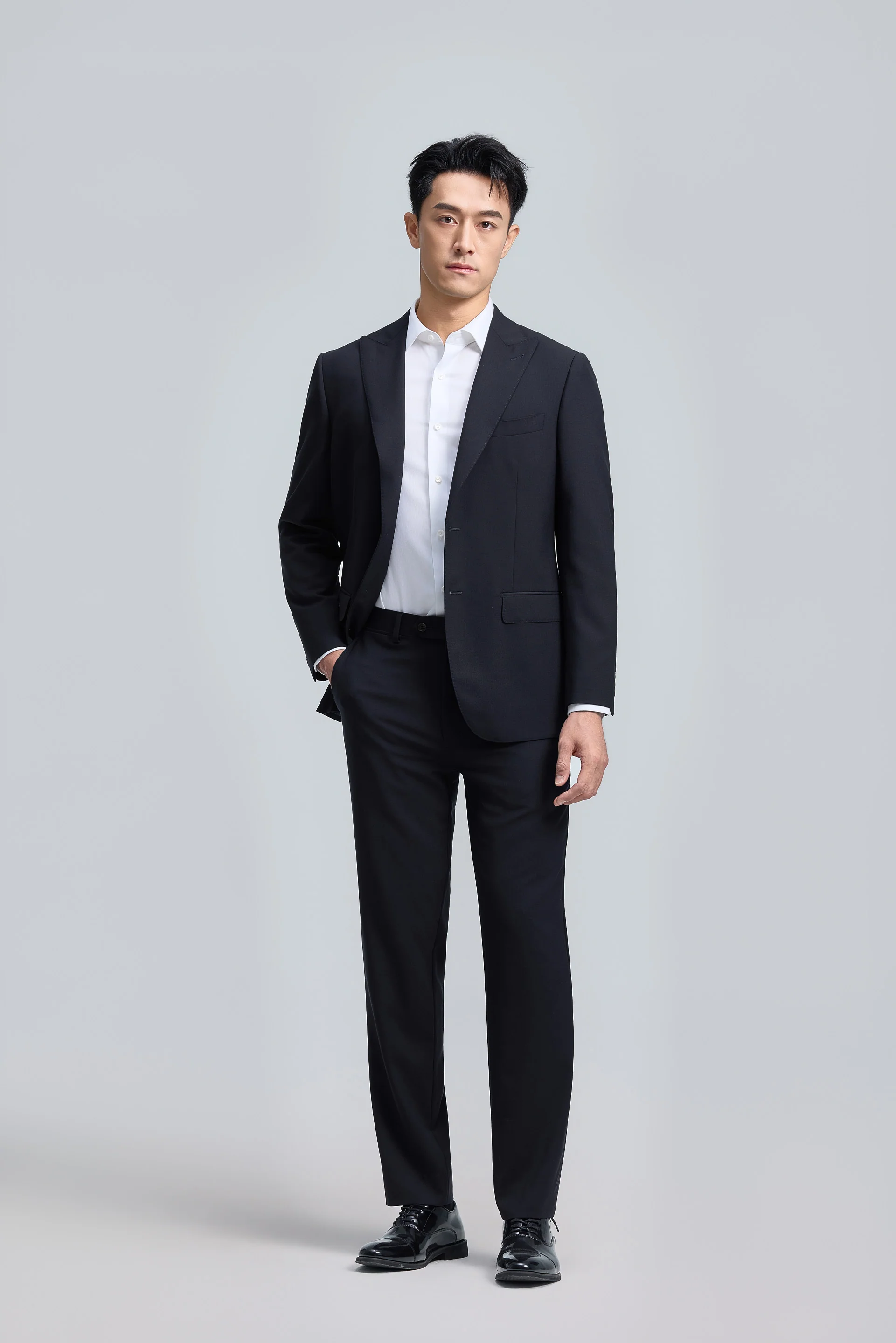 Merino Wool Regular Fit Blazer | Navy NY0000 - Image 3