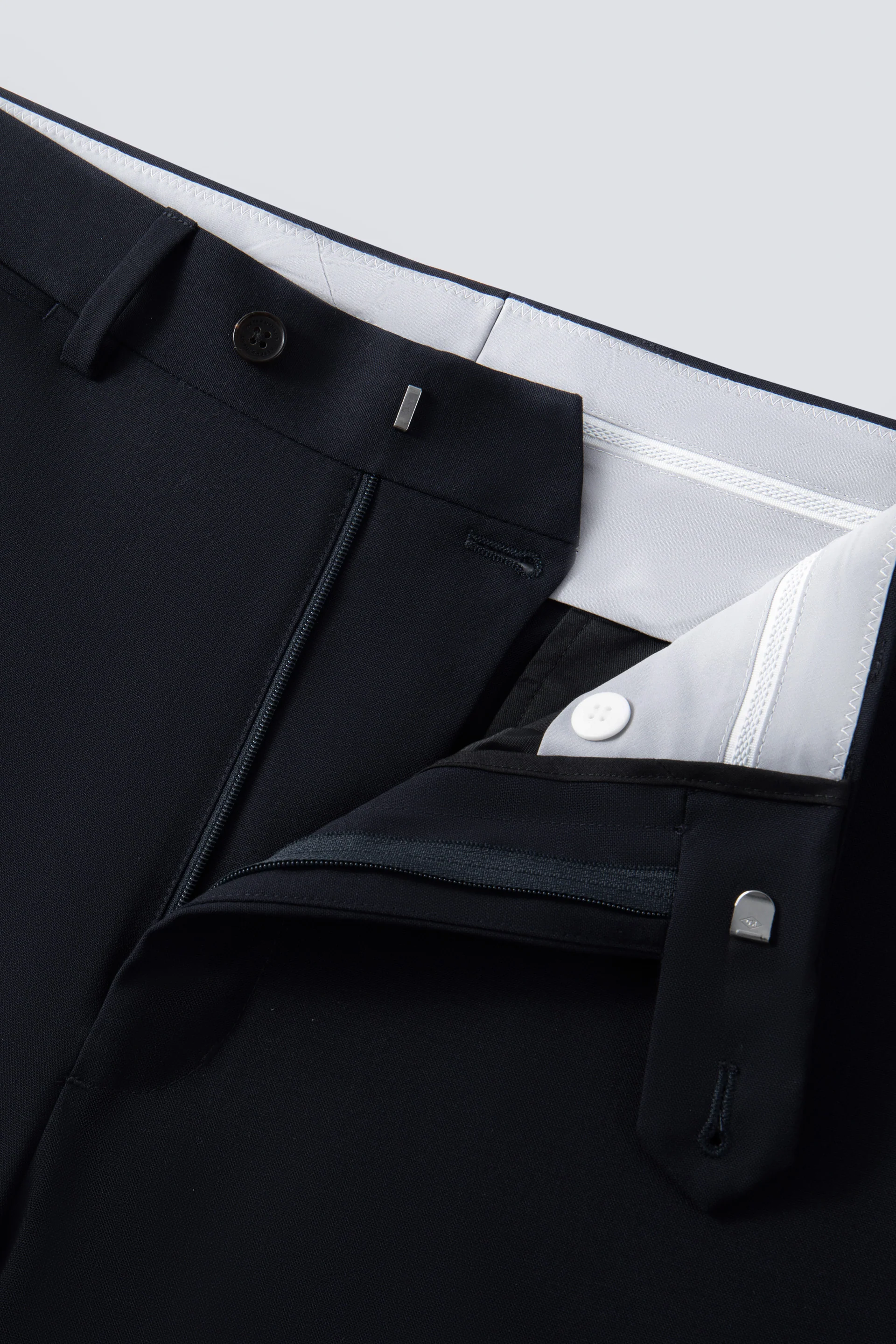 Merino Wool Regular Fit Tailored Pants | Navy NY0000 - Image 6