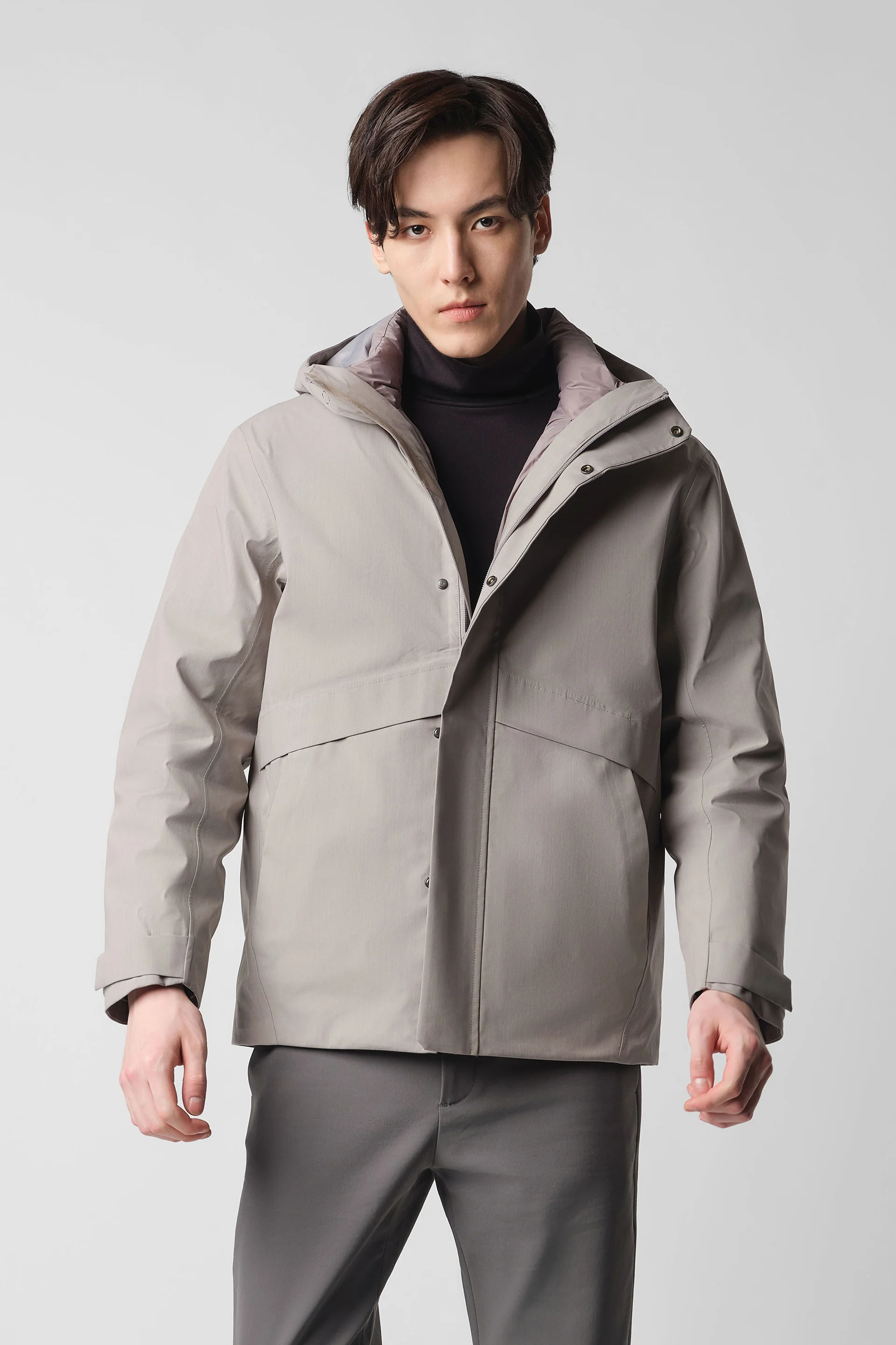Multi-Functional Waterproof Down Parka | Grey 16303N