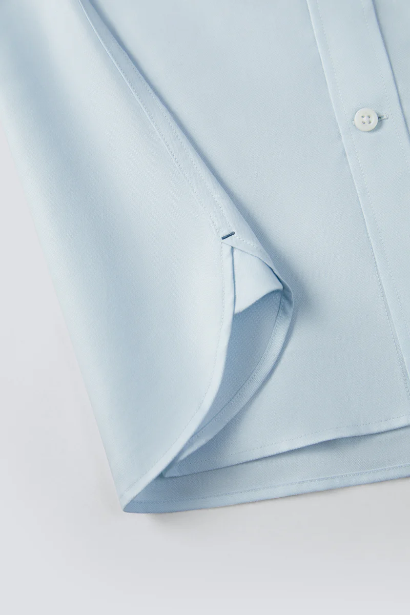 Oxford Button-Down Casual Shirt | Light Blue 9020NZ - Image 10
