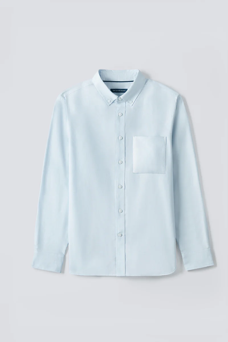 Oxford Button-Down Casual Shirt | Light Blue 9020NZ - Image 13