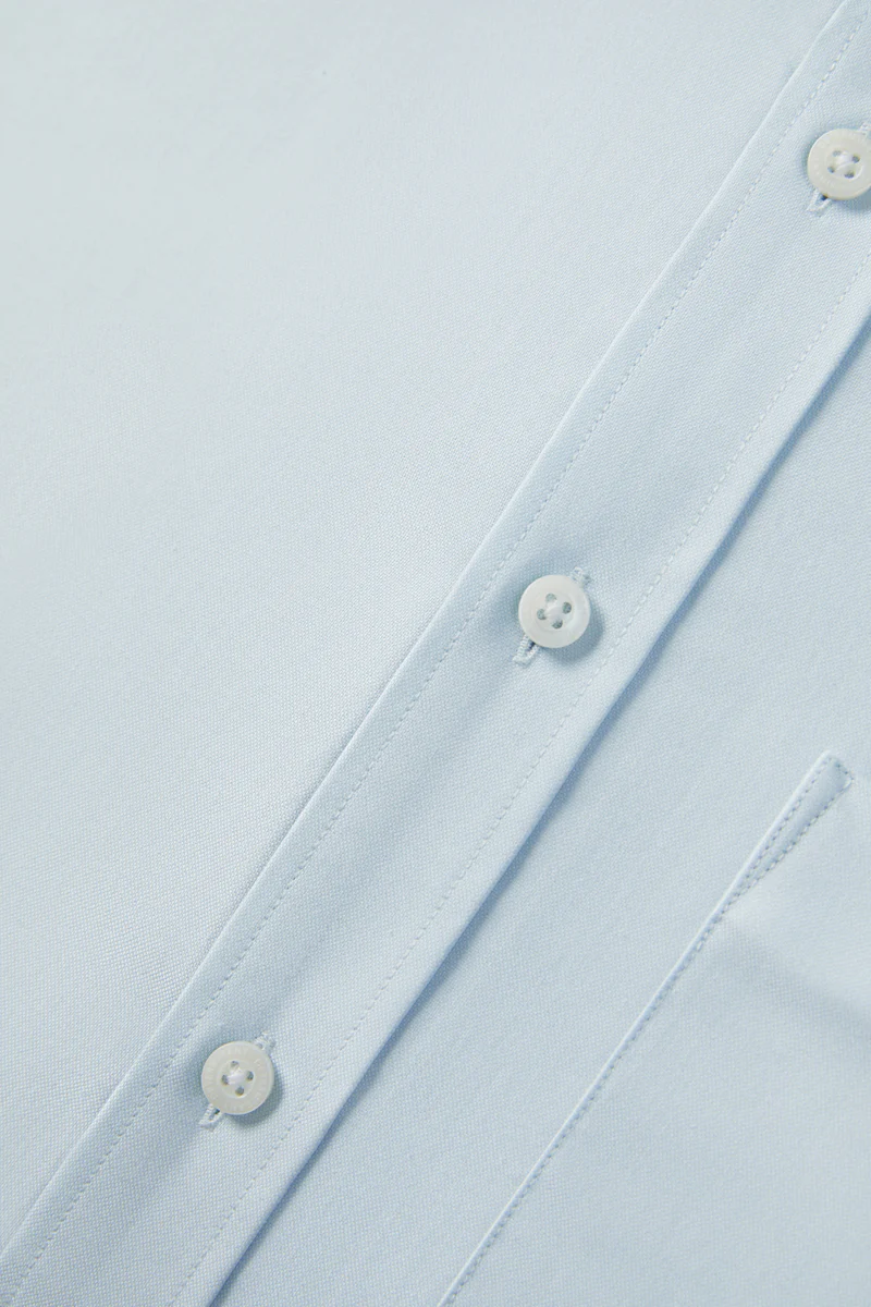 Oxford Button-Down Casual Shirt | Light Blue 9020NZ - Image 8