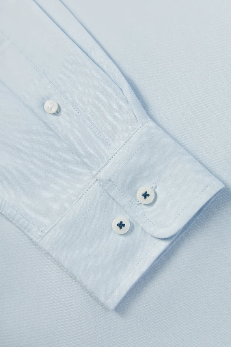 Oxford Button-Down Casual Shirt | Light Blue 9020NZ - Image 9