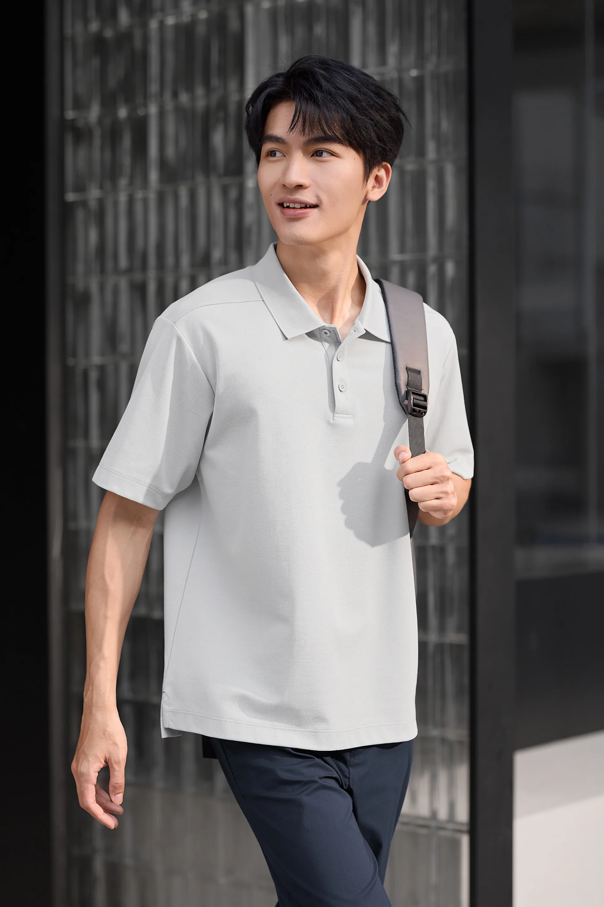 PrismCool Pique Polo | Grey GYE128 - Image 3
