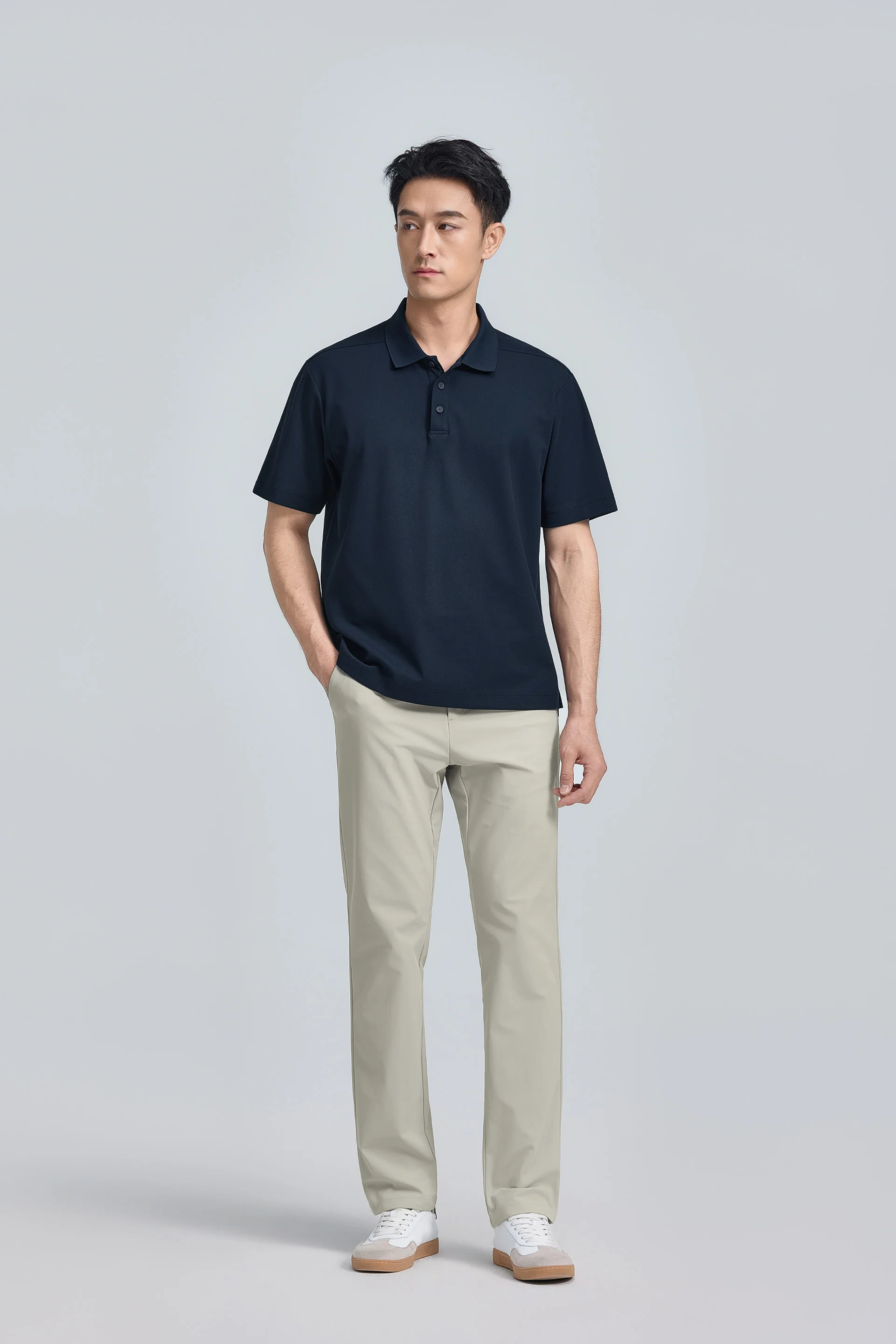 PrismCool Pique Polo | Navy 14036N - Image 5