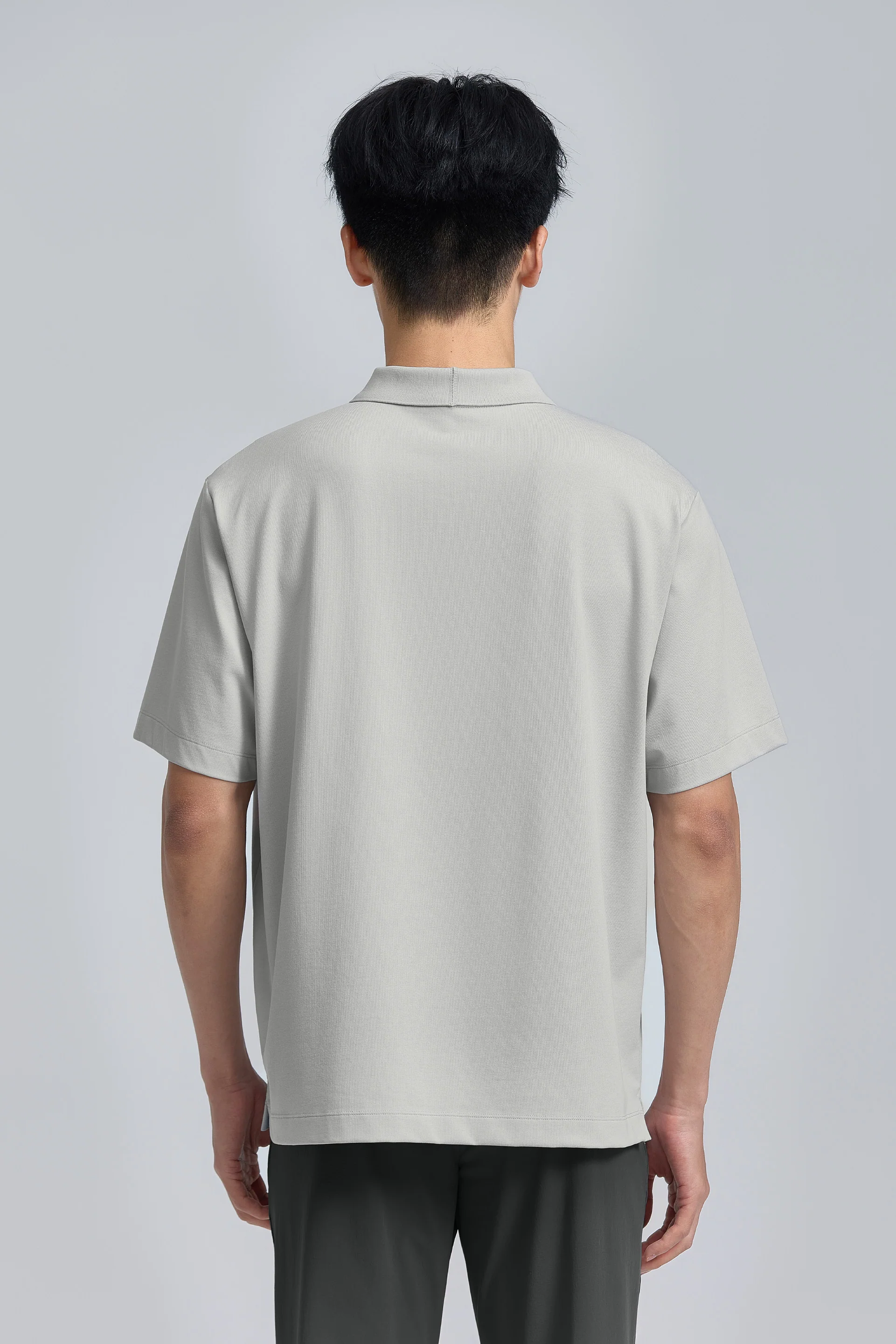 PrismCool Zip-Up Polo | Grey GYE128 - Image 5