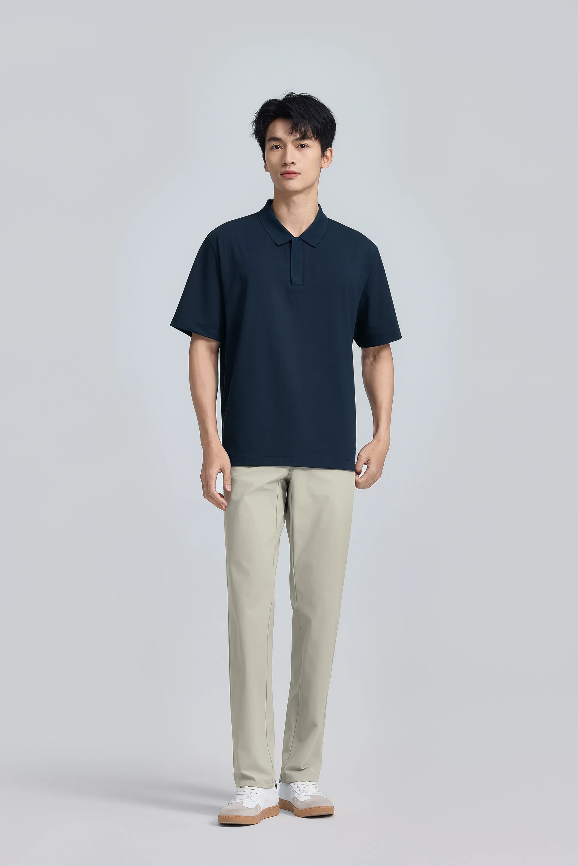 PrismCool Zip-Up Polo | Navy 14036N - Image 5