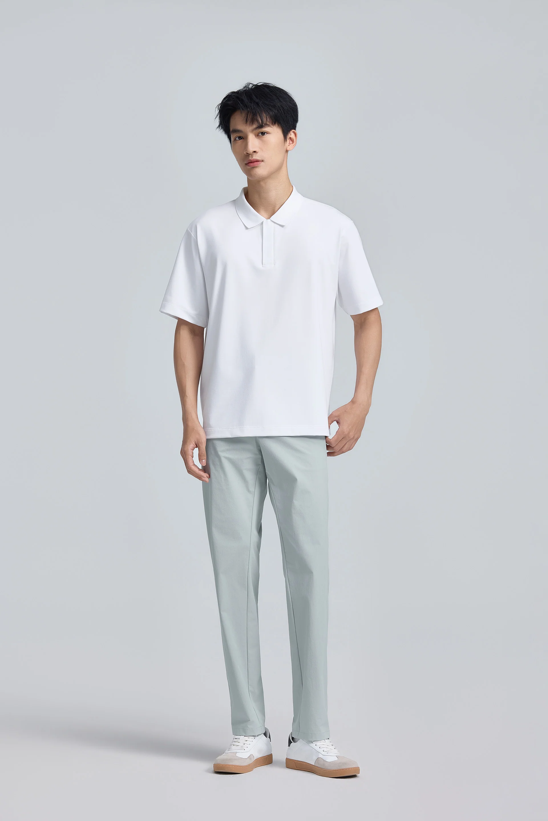 PrismCool Zip-Up Polo | White WH001Z - Image 5