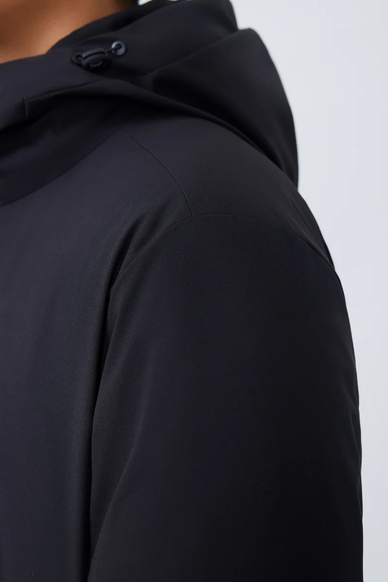 Quilted Down Coat | Black BKFD01 - Image 5