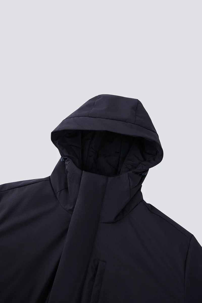 Quilted Down Coat | Black BKFD01 - Image 7