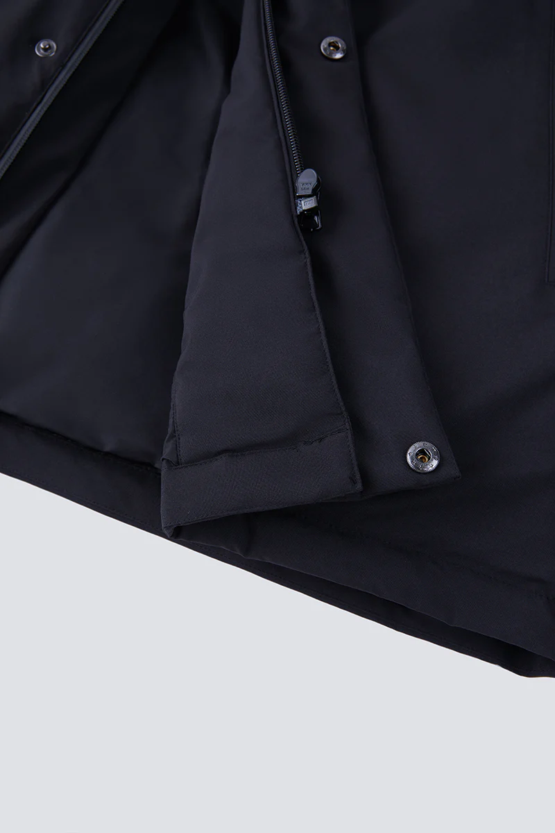 Quilted Down Coat | Black BKFD01 - Image 8