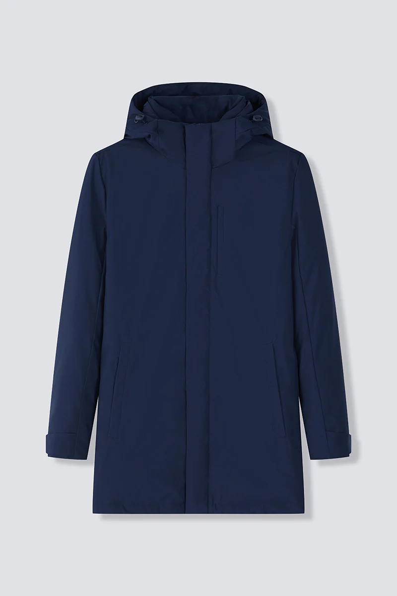 Quilted Down Coat | Navy NYDW01 - Image 12