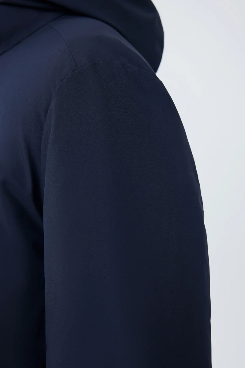 Quilted Down Coat | Navy NYDW01 - Image 6